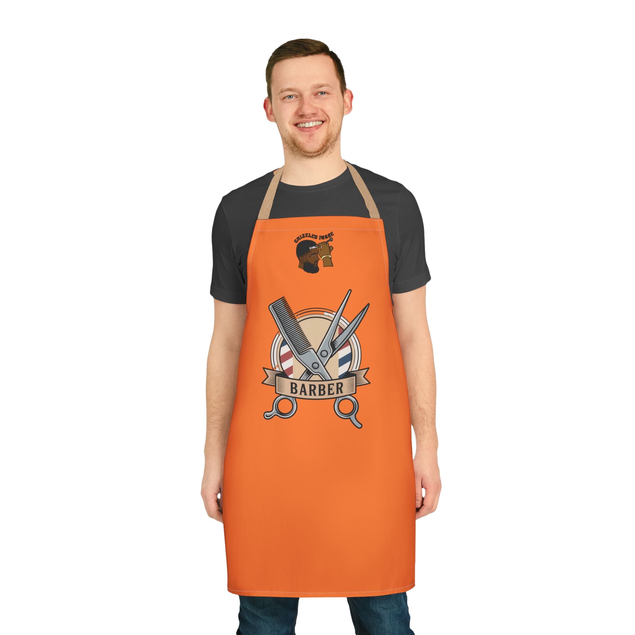 Barber Tools Apron — Hairdresser Scissors & Razor Chef Apron for Barbers