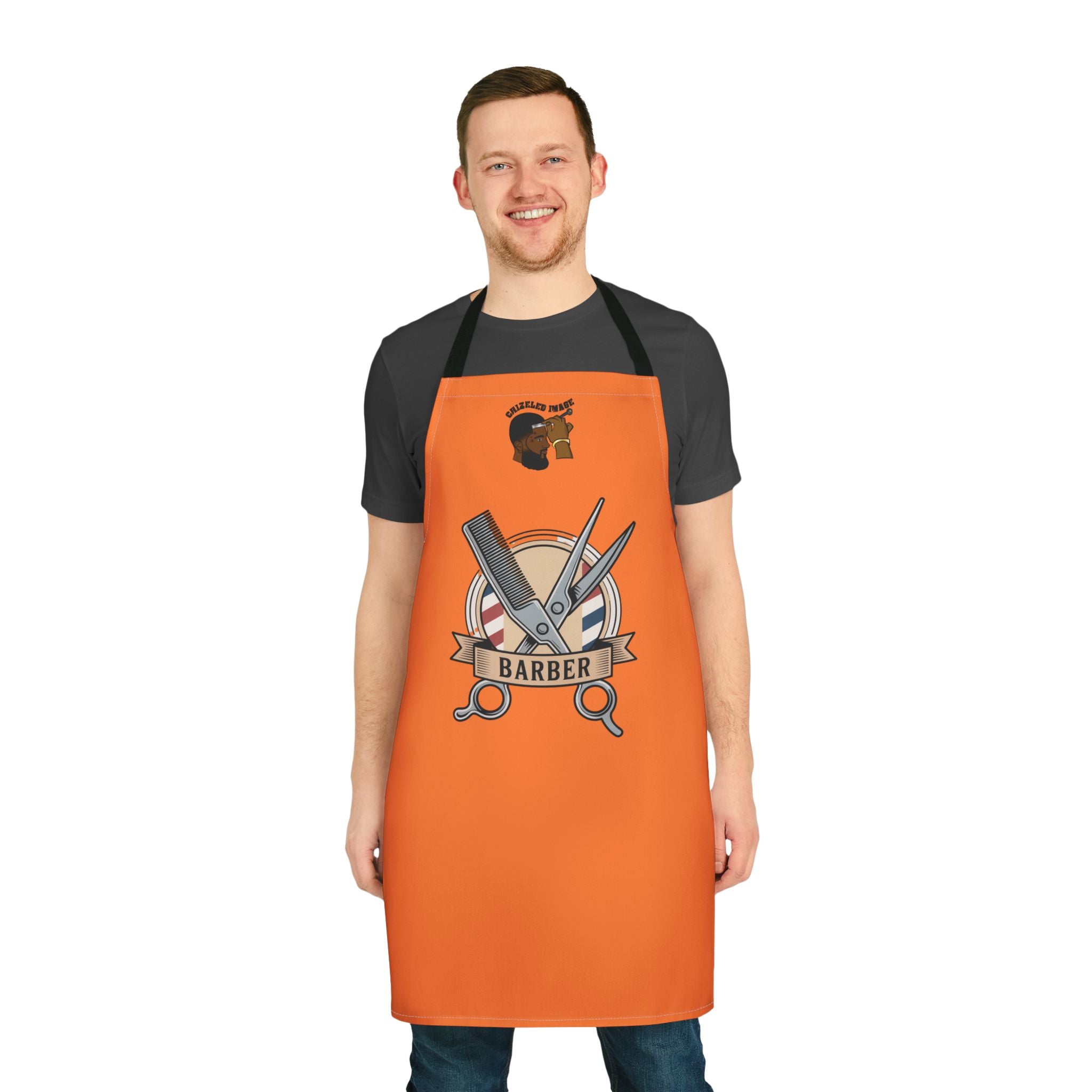Barber Tools Apron — Hairdresser Scissors & Razor Chef Apron for Barbers